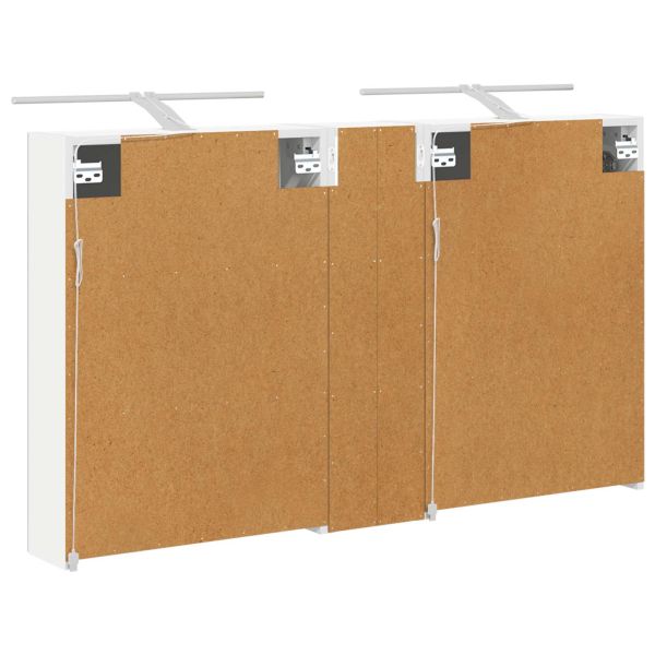 Комплект шкафове за баня с рафт 3 pcs 120 x 14,5 x 70 см