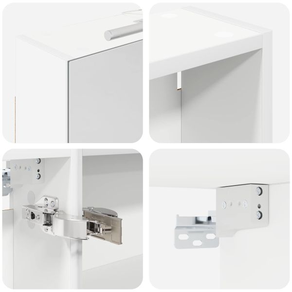 Комплект шкафове за баня с рафт 3 pcs 120 x 14,5 x 70 см