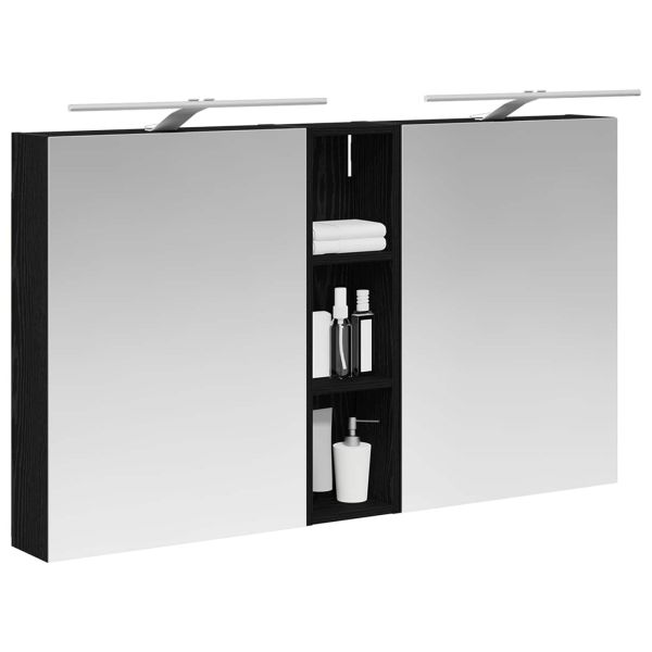 Комплект шкафове за баня с рафт 3 pcs 120 x 14,5 x 70 см