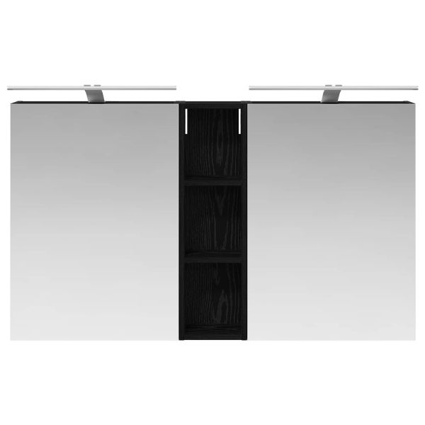 Комплект шкафове за баня с рафт 3 pcs 120 x 14,5 x 70 см