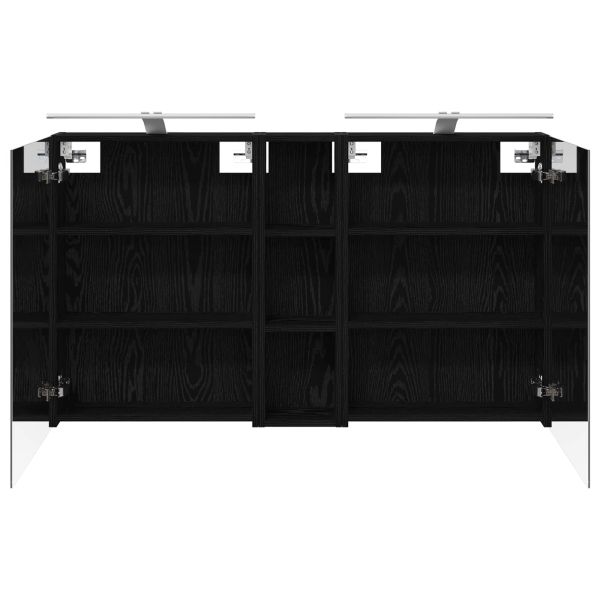 Комплект шкафове за баня с рафт 3 pcs 120 x 14,5 x 70 см