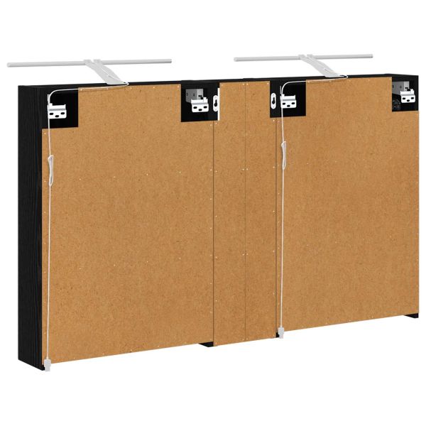 Комплект шкафове за баня с рафт 3 pcs 120 x 14,5 x 70 см