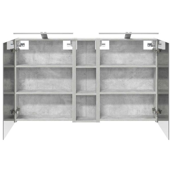 Комплект шкафове за баня с рафт 3 pcs 120 x 14,5 x 70 см