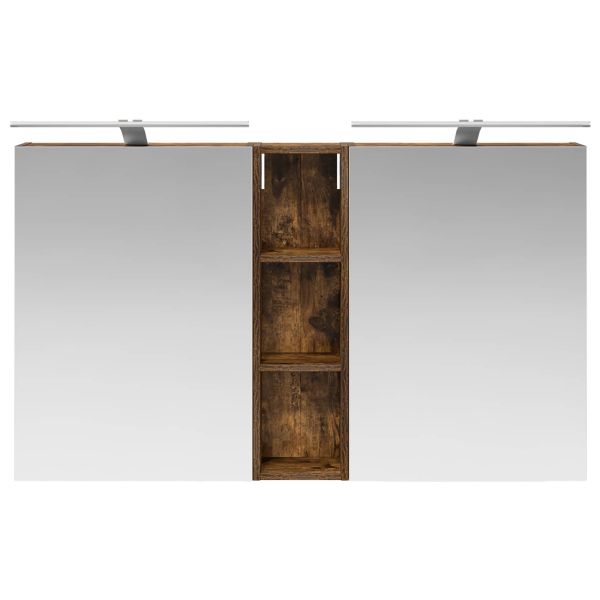 Комплект шкафове за баня с рафт 3 pcs 120 x 14,5 x 70 см