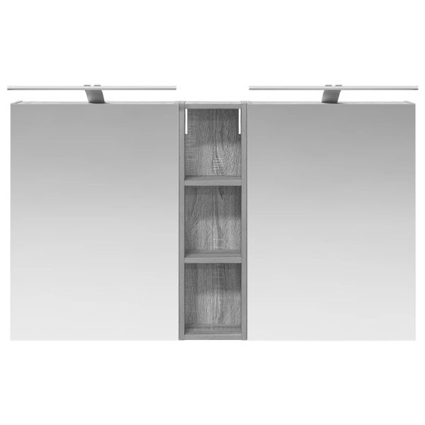 Комплект шкафове за баня с рафт 3 pcs 120 x 14,5 x 70 см