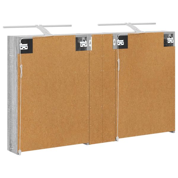 Комплект шкафове за баня с рафт 3 pcs 120 x 14,5 x 70 см