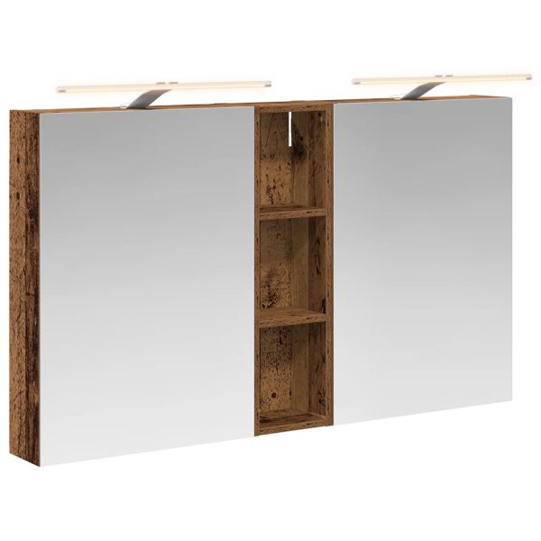 Комплект шкафове за баня с рафт 3 pcs 120 x 14,5 x 70 см