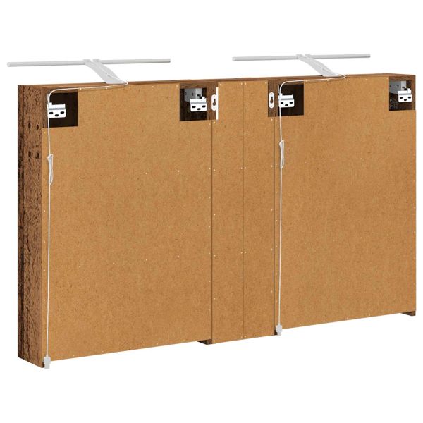 Комплект шкафове за баня с рафт 3 pcs 120 x 14,5 x 70 см