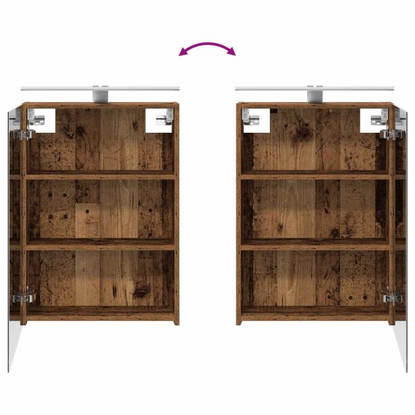 Комплект шкафове за баня с рафт 3 pcs 120 x 14,5 x 70 см