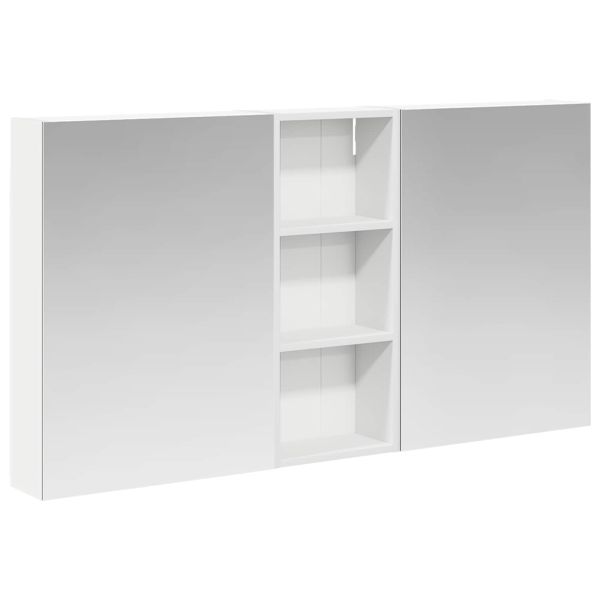 Комплект шкафове за баня с рафт 3 pcs 130 x 14,5 x 70 см