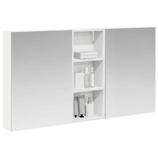 Комплект шкафове за баня с рафт 3 pcs 130 x 14,5 x 70 см