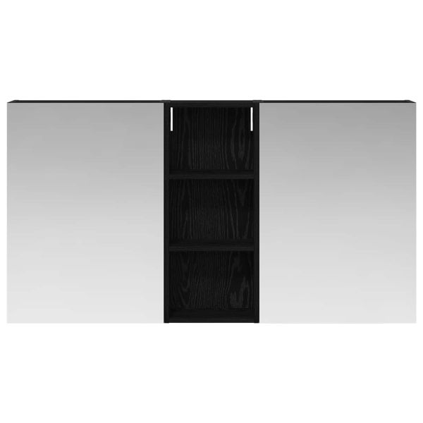 Комплект шкафове за баня с рафт 3 pcs 130 x 14,5 x 70 см