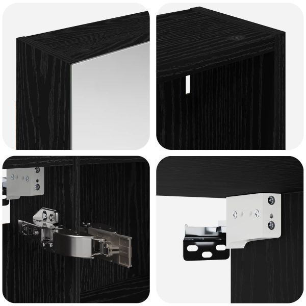 Комплект шкафове за баня с рафт 3 pcs 130 x 14,5 x 70 см