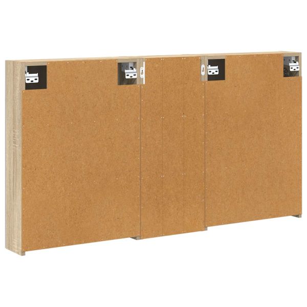 Комплект шкафове за баня с рафт 3 pcs 130 x 14,5 x 70 см