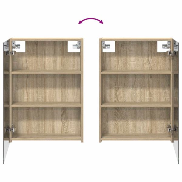 Комплект шкафове за баня с рафт 3 pcs 130 x 14,5 x 70 см