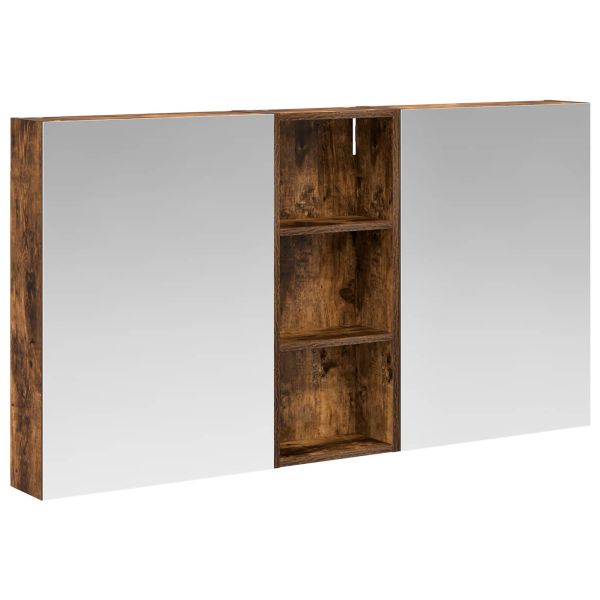 Комплект шкафове за баня с рафт 3 pcs 130 x 14,5 x 70 см