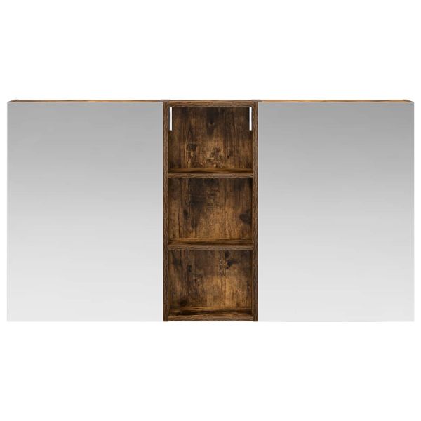 Комплект шкафове за баня с рафт 3 pcs 130 x 14,5 x 70 см