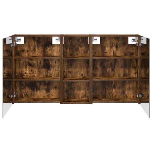 Комплект шкафове за баня с рафт 3 pcs 130 x 14,5 x 70 см