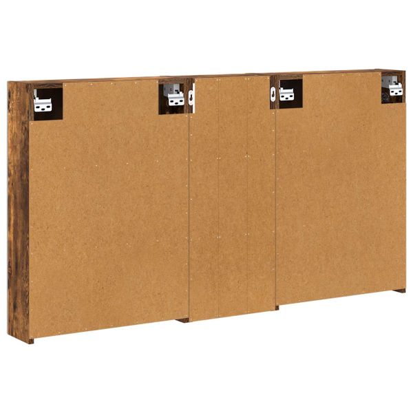 Комплект шкафове за баня с рафт 3 pcs 130 x 14,5 x 70 см