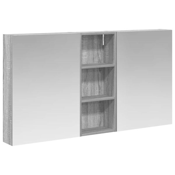 Комплект шкафове за баня с рафт 3 pcs 130 x 14,5 x 70 см