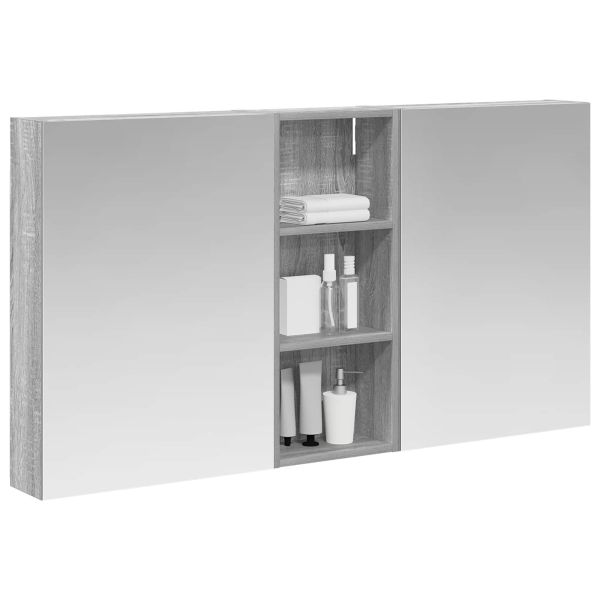 Комплект шкафове за баня с рафт 3 pcs 130 x 14,5 x 70 см