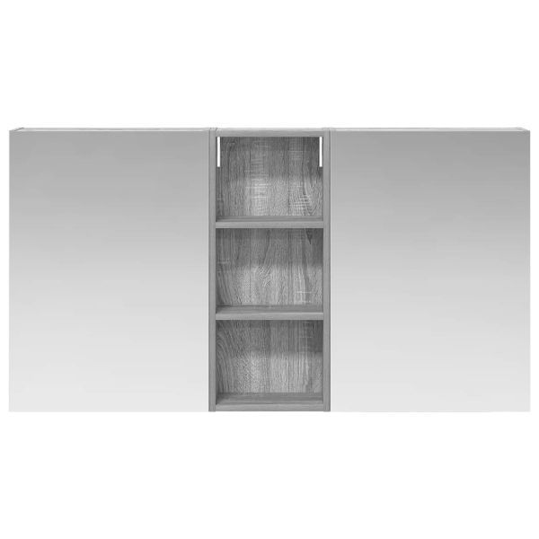 Комплект шкафове за баня с рафт 3 pcs 130 x 14,5 x 70 см