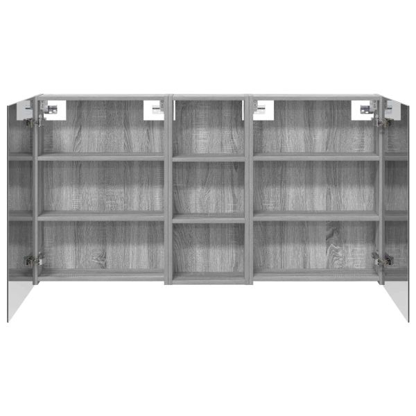 Комплект шкафове за баня с рафт 3 pcs 130 x 14,5 x 70 см