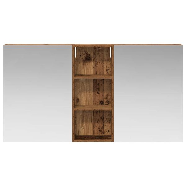 Комплект шкафове за баня с рафт 3 pcs 130 x 14,5 x 70 см