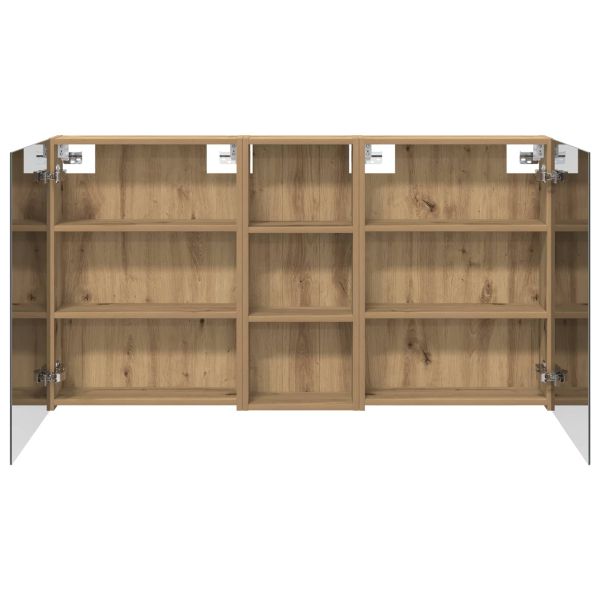 Комплект шкафове за баня с рафт 3 pcs 130 x 14,5 x 70 см