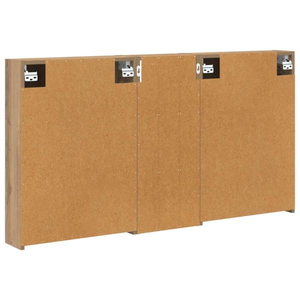 Комплект шкафове за баня с рафт 3 pcs 130 x 14,5 x 70 см