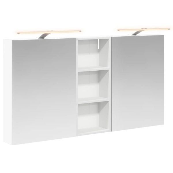 Комплект шкафове за баня с рафт 3 pcs 130 x 14,5 x 70 см