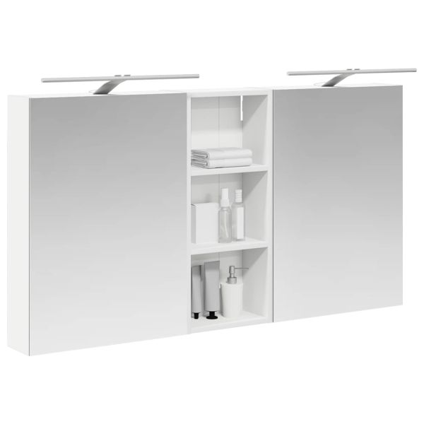 Комплект шкафове за баня с рафт 3 pcs 130 x 14,5 x 70 см