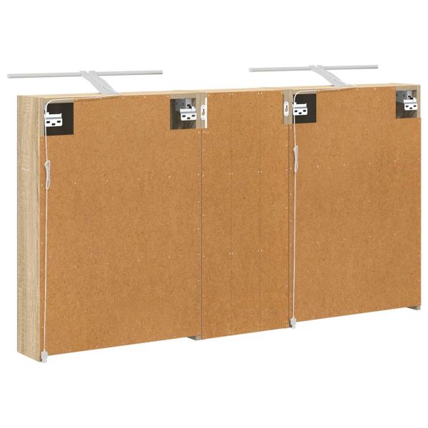 Комплект шкафове за баня с рафт 3 pcs 130 x 14,5 x 70 см