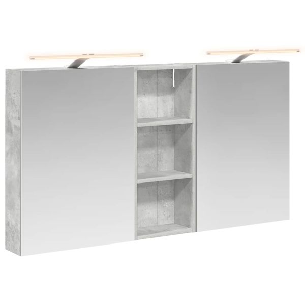 Комплект шкафове за баня с рафт 3 pcs 130 x 14,5 x 70 см