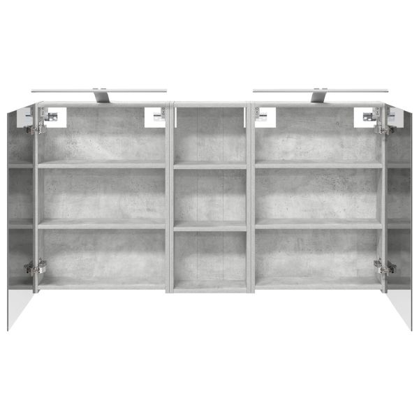 Комплект шкафове за баня с рафт 3 pcs 130 x 14,5 x 70 см