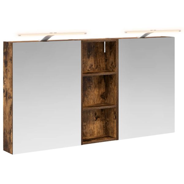 Комплект шкафове за баня с рафт 3 pcs 130 x 14,5 x 70 см