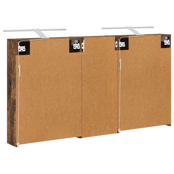 Комплект шкафове за баня с рафт 3 pcs 130 x 14,5 x 70 см