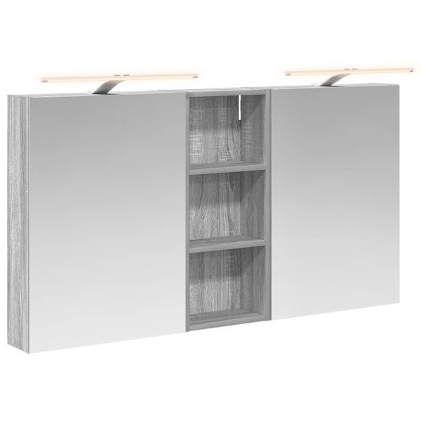 Комплект шкафове за баня с рафт 3 pcs 130 x 14,5 x 70 см