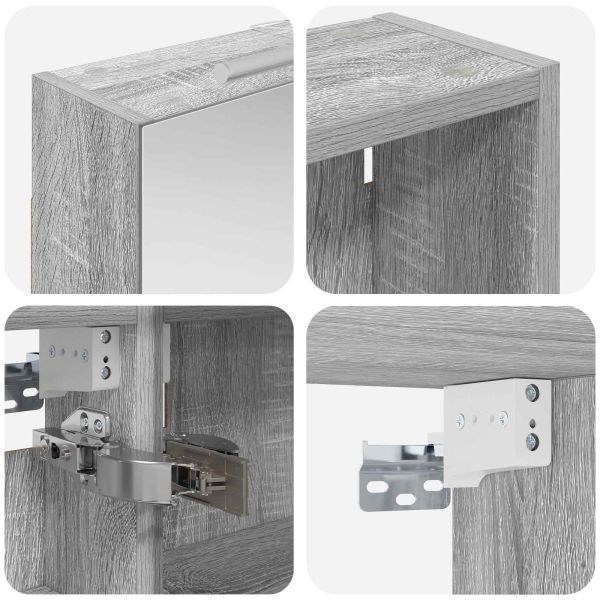 Комплект шкафове за баня с рафт 3 pcs 130 x 14,5 x 70 см