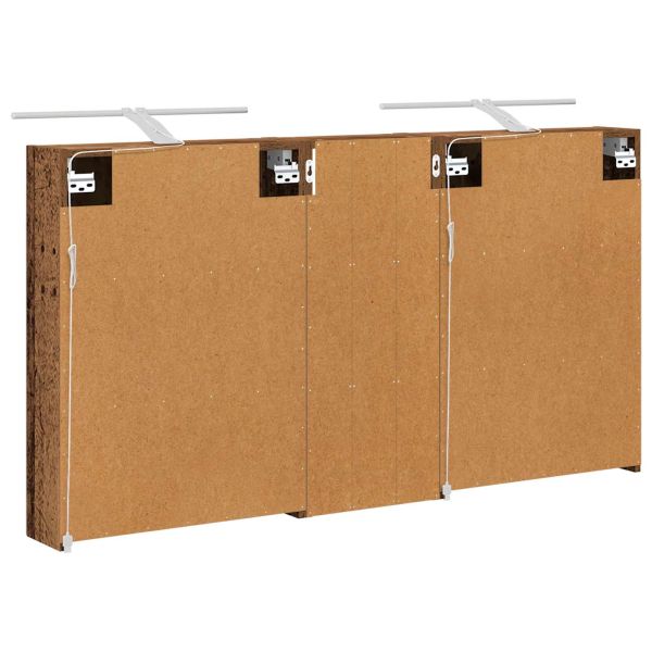 Комплект шкафове за баня с рафт 3 pcs 130 x 14,5 x 70 см