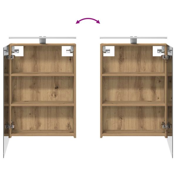 Комплект шкафове за баня с рафт 3 pcs 130 x 14,5 x 70 см