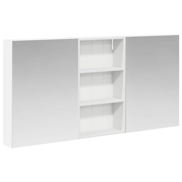 Комплект шкафове за баня с рафт 3 pcs 140 x 14,5 x 70 см