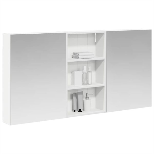 Комплект шкафове за баня с рафт 3 pcs 140 x 14,5 x 70 см