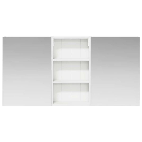 Комплект шкафове за баня с рафт 3 pcs 140 x 14,5 x 70 см