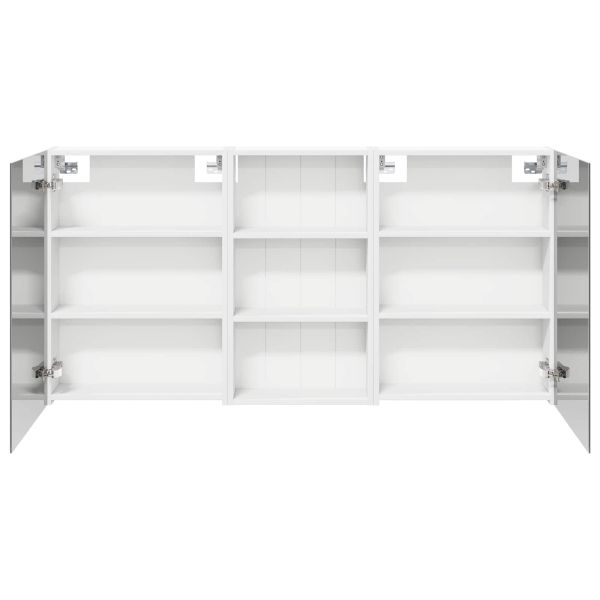 Комплект шкафове за баня с рафт 3 pcs 140 x 14,5 x 70 см