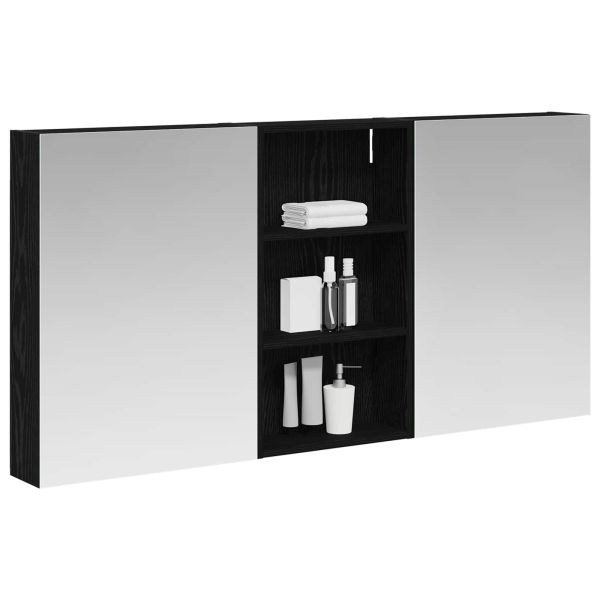 Комплект шкафове за баня с рафт 3 pcs 140 x 14,5 x 70 см