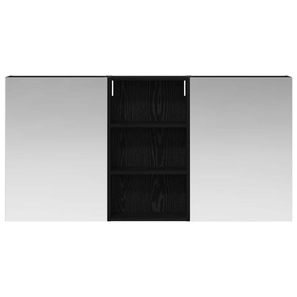 Комплект шкафове за баня с рафт 3 pcs 140 x 14,5 x 70 см