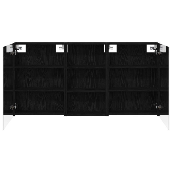 Комплект шкафове за баня с рафт 3 pcs 140 x 14,5 x 70 см