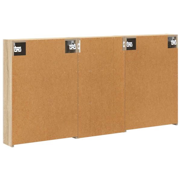 Комплект шкафове за баня с рафт 3 pcs 140 x 14,5 x 70 см