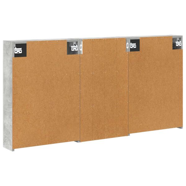 Комплект шкафове за баня с рафт 3 pcs 140 x 14,5 x 70 см